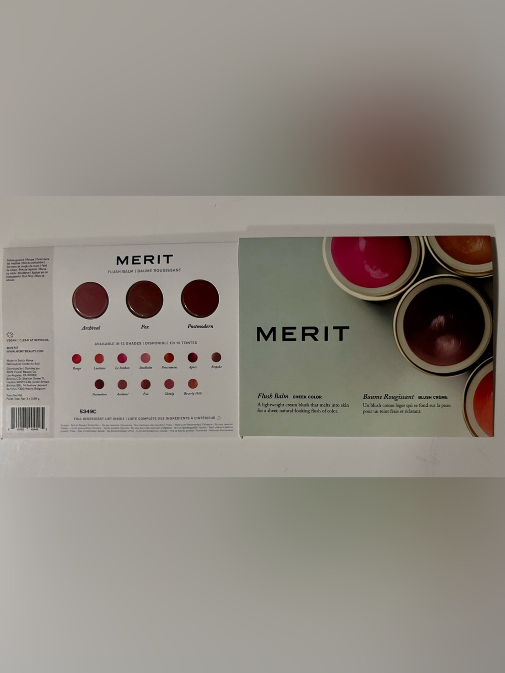 NWT Merit Flush Balm Cheek Color samples set of 2
